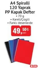STUDİ A4 SPİRALLİ 120 YAPRAK PP KAPAK DEFTER 70 G KARELİ/ÇİZGİLİ STUDİ A4 SPİRALLİ 120 YAPRAK PP KAPAK DEFTER 70 G KARELİ/ÇİZGİLİ